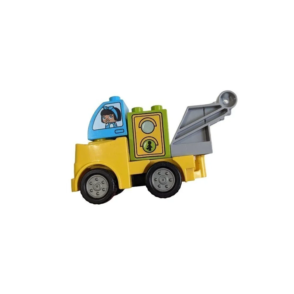LEGO Duplo Tow Truck‎ Yellow Vehicle with Hook and Traffic Light Brick - Picture 7 of 7